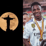 Cristo Redentor apaga as luzes em solidariedade a Vinicius Jr e jogador se emociona: "Preto e imponente". (Foto: Instagram)