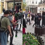 Na manhã desta segunda-feira (22), alguns vídeos de uma confusão generalizada no set de filmagens do filme 'Traição entre Amigos', estrelado por Larissa Manoela, Giulia Be e Giovana Rispoli, viralizou nas redes sociais (Foto: Instagram/Montagem)