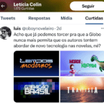 Print da curtida de Letícia Colin no Twitter. (Foto: Twitter)