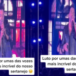 Na legenda, uma internauta que estava presente na apresentação do músico escreveu: "Luto por uma das vozes mais incríveis do nosso sertanejo", lamentou ao divulgar o vídeo do momento. (Fotos: Instagram/Montagem)