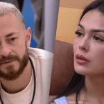 Em meio a rumores, Fred Bruno e Larissa Santos terminam relacionamento. (Fotos: GloboPlay/Montagem)