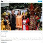 Na semana passada, DiCaprio posou ao lado de Sônia Guajajara, Ministra dos Povos Indígenas do Brasil, com a deputada Célia Xakriabá (PSOL-MG) e outros brasileiros líderes do movimento. (Foto: Instagram)