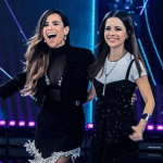 Depois de 25 anos, Sandy e Wanessa Camargo cantam juntas no "Domingão com Huck". (Foto: Globo)