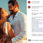 O ator publicou um vídeo pedindo a mão da amada em casamento durante um passeio de barco no Rio de Janeiro. (Foto: Instagram)