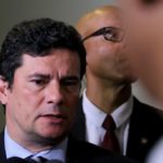 O encontro de Sérgio Moro e Alexandre de Moraes, foi na hora da coletiva de imprensa do ex-deputado Deltan Dallagnol (Foto: Agência Brasil)