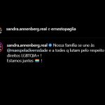 Ao legendar a postagem, Annenberg ainda utilizou linguagem neutra para incluir pessoas de todos os gêneros: "Nossa família se une às @maespeladiversidade e a todes que lutam pelo respeito aos direitos LGBTQIA+! Estamos juntes.", declarou. (Foto: Instagram)