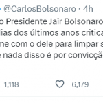 Carlos deixou claro que a família não esqueceu as críticas de Holiday durante o governo de Bolsonaro. (Foto: Twitter)