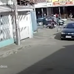 Nas imagens também é possível ver o torcedor do Brasiliense sendo atropelado por uma motociclista (Foto: Metropoles)