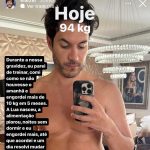 Nesta terça-feira (11), Eliezer, ex-participante do BBB, surpreendeu seus seguidores ao compartilhar uma comparação do seu corpo antes e depois. (Foto: Divulgação)