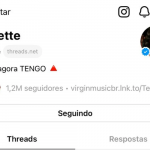 Juliette possui 1,2 milhão de seguidores no Threads. (Foto: Reprodução/Threads)