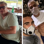 Outro que emagreceu recentemente foi Fábio Assunção. A rotina que fez o ator de 51 anos perder 27 kg envolve alimentação saudável e exercícios físicos. (Fotos: Instagram/Montagem)