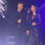 Sandy e Lucas Lima comandaram o palco do aniversário da apresentadora por um tempo. (Foto: Instagram)