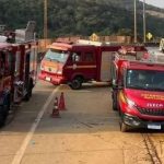 O grupo de torcedores voltava do jogo contra o Cruzeiro, válido pelo Campeonato Brasileiro 2023, quando o ônibus tombou. (Foto: Corpo de Bombeiros)