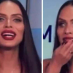 A apresentadora de telegames da televisão brasileira, Gabriela Levinnt, enfrentou um sufoco em transmissão ao vivo quando um dente escapou de sua boca enquanto ela falava. (Fotos: Reprodução/Montagem)