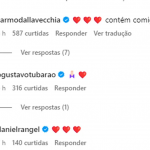 Os atores Marcelo Serrado, Carmo Dalla Vecchia e Kiko Mascarenhas, e a ex-BBB Larissa Santos também demonstraram apoio à Larissa Manoela. (Foto: Instagram)