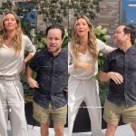 Gisele e Justin Neto fizeram um tutorial da dança. (Foto: Instagram/Colagem)