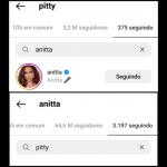 Pitty segue Anitta nas redes sociais. (Foto: Instagram)