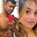 Não satisfeito, Santiago segue o bate-papo com Kaila: "Para de ko [mentira]! Quando bate de frente fica molh4dinha", disparou. (Fotos: Instagram/Reprodução/Montagem)