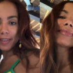 "Se vocês acharam uma Anitta, não é fake, sou eu mesma", disse ela em vídeo publicado no Instagram Stories (Fotos: Reprodução/Montagem)