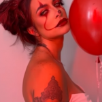 Bárbara Labres decidiu se fantasiar do personagem do filme "It" (Foto: Instagram)