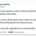 Ela negava taxativamente envolvimento ou apoio às ações de vandalismo. (Foto: Twitter)