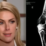 Raio-x confirma lesão de Ana Hickmann após agressão do marido, Alexandre Corrêa. (Fotos: Reprodução/RecordTV/Montagem)