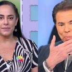 Em seguida, Silvia ainda afirmou que nunca recebeu privilégios por ser herdeira do dono do SBT. (Fotos: Reprodução/SBT/Montagem)