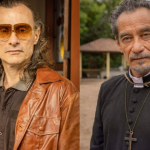 Na novela "Renascer", das 21h da TV Globo, eles interpretam Padre Santo e Firmino, respectivamente. (Fotos: Divulgação/Globo/Montagem)