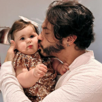 Eliezer chama a atenção ao ficar indignado com fãs beijando sua filha com Viih Tube, Lua Di Felice. (Foto: Instagram)