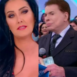 Apesar disso, Hellen surpreendeu a todos ao admitir que não mantém contato com Silvio atualmente. (Fotos: Reprodução/SBT/Montagem)