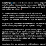 "Um tempinho atrás comecei a me sentir extremamente cansada, imaginei ser um princípio de estafa devido a muito trabalho e questões pessoais que me demandavam bastante, longe de casa, saudade da família… O corpo não aguentou. Nas gravações, toda equipe atenta e querida, me pediram que fizesse exames pra garantir que era 'apenas' cansaço.", escreveu. (Foto: Instagram)