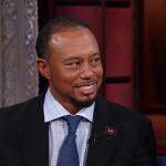 Outro que está na lista é o jogador de golfe, Tiger Woods (Foto: The Late Show with Stephen Colbert)