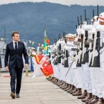 A cerimônia de batismo e lançamento da embarcação, que contou com a presença dos presidentes dos dois países, Luiz Inácio Lula da Silva e Emmanuel Macron, ocorreu no Complexo Naval de Itaguaí, no sul do Rio de Janeiro. (Foto: Agência Brasil)