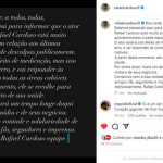 "Contamos com a boa vontade e solidariedade de todos vocês, amigos, fãs, seguidores e imprensa.", concluiu. (Foto: Instagram)