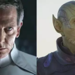 Ben Mendelsohn assume dois papéis distintos em 'Capitã Marvel'. Ele interpreta Keller, o membro de alto escalão da S.H.I.E.L.D. E também interpreta Talos, o alienígena General Skrull. (Fotos: Reprodução/Montagem)