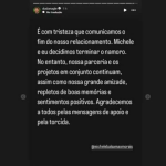 Veja texto completo de Duda. (Foto: Instagram)