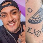 O cantor e ex-BBB, inclusive, tem uma tatuagem em homenagem ao EXO e já escreveu uma música para Lisa, do BlackPink! (Foto: Instagram)