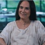 A crítica de Gabriela Duarte gerou repercussão nas redes sociais, com muitos internautas concordando com sua posição e defendendo o reconhecimento da trajetória de Regina Duarte. (Foto: TV Globo)