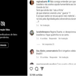 Assim que os internautas clicavam no perfil da artista para assistir às imagens, a rede social emitia um alerta: “Informação falsa, checada por verificadores de fatos independentes”. Veja Print. (Foto: Reprodução/Instagram)