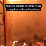 Após um esforço conjunto, o fogo foi controlado por volta das 20h. (Foto: Instagram)