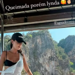 Giovanna Lancellotti estava de férias curtindo a Tailândia, e acabou sendo queimada por uma água-viva (Foto: Reprodução/Instagram)