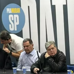 O comunicador já desistiu de ser postulante outras quatro vezes: prefeito de São Paulo (2016), vice-prefeito de São Paulo (2020) e senador (2018 e 2022). Porém, parece que desta vez é pra valler. (Foto: Divulgação/Giba Bergamim/TV Globo)