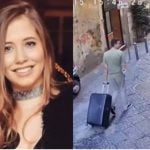 Ela estava caminhando ao lado do namorado, Livio Rosseau, quando o objeto caiu.(Foto: Instagram/ Youtube)