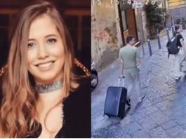 Ela estava caminhando ao lado do namorado, Livio Rosseau, quando o objeto caiu.(Foto: Instagram/ Youtube)