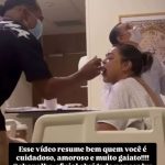 "Hoje é aniversário dele! Que esse seu ano novo seja de muitas realizações, amor e saúde! Te amo. Esse vídeo resume bem quem você é: cuidadoso, amoroso e muito gaiato! Obrigada por ser luz nas nossas vidas", escreveu Preta, filha de Gilberto Gil. (Foto: Instagram)