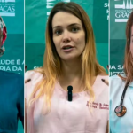 Além disso, as médicas e ex-BBBs visitaram vários abrigos para entender o que a população estava necessitando. Amanda também ajudou a atender animais resgatados. (Fotos: Reprodução/Instagram/Montagem)