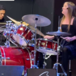 Com certeza, a filha de Roberto Justus comemorou o último dia 20 de setembro, dia do baterista, tocando muito. (Foto: Reprodução/Instagram)