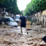 A cidade de Valência e municípios próximos, como Turís e Utiel, foram severamente afetados, com registros de chuvas que superaram a média anual. (Foto: TV Globo)