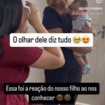 ” Em resposta, João Miguel deu um largo sorriso, que comoveu a todos. A mãe relatou ter sentido uma forte conexão desde o início: “Tive a sensação de que encontrei meu filho.” (Foto: Reprodução)