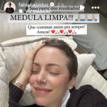 Nos Stories do Instagram, ela mostrou que recebeu uma mensagem de sua médica, que mencionou que o exame ainda passaria uma revisão de um segundo profissional. (Foto: Instagram)